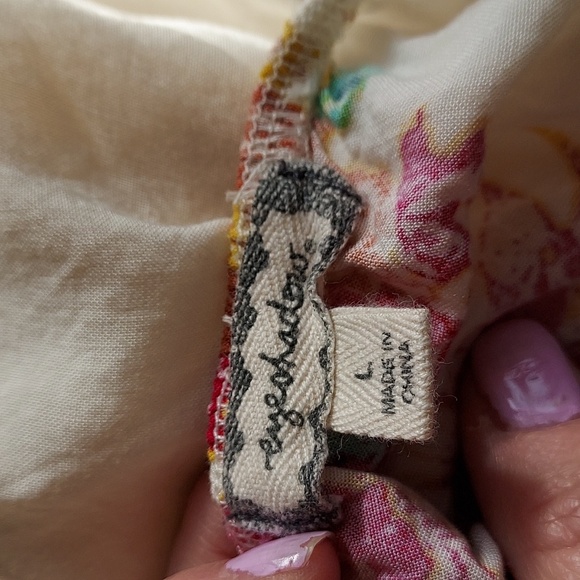 Ready for Summer Strappy Floral Cream Dress With Pockets Size Large - Picture 10 of 12